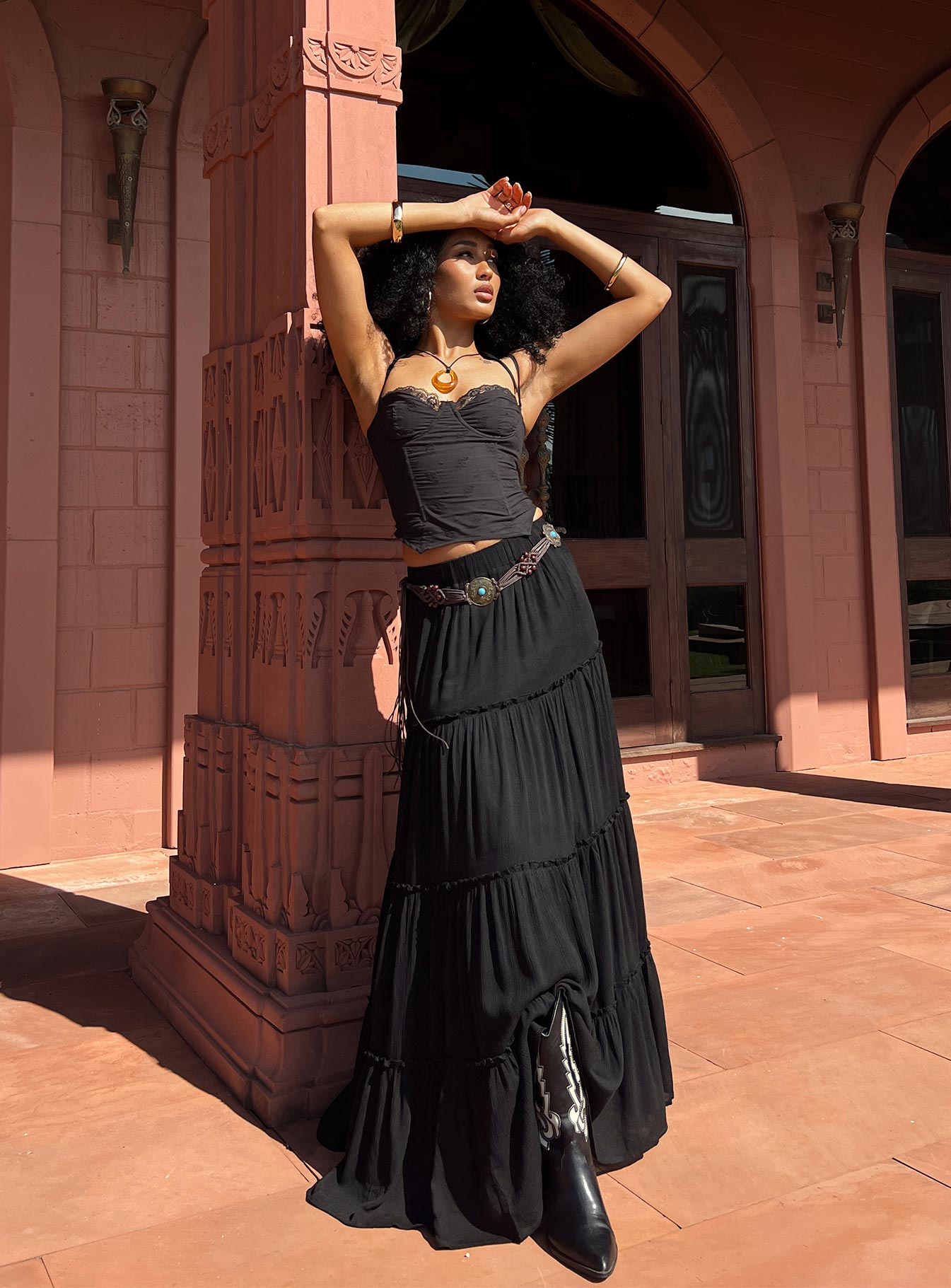 Miriah Maxi Skirt Black