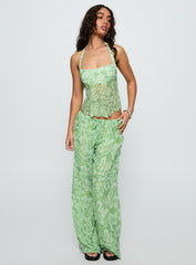 Finesse Pants Green Floral
